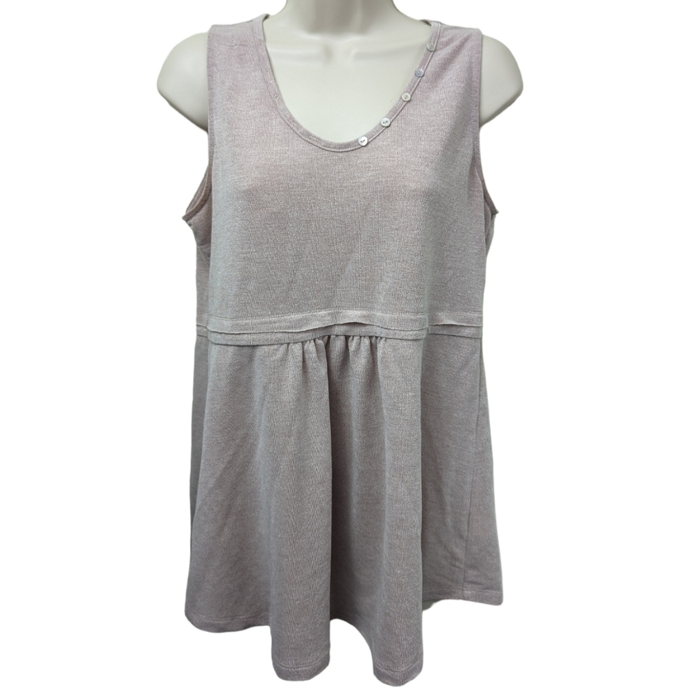 Doe & Rae Sleeveless Peplum Knit Top Sz M